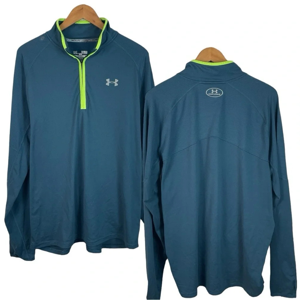 B14 Men’s Under Armour Running Fitted Performance Quarter Zip Training Jacket XL
